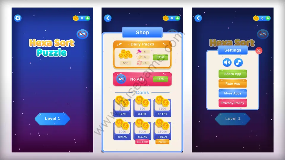 Hexa Sort Puzzle Color Game